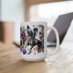 Chinese Crested in Flowers 15oz Mug - Lifestyle