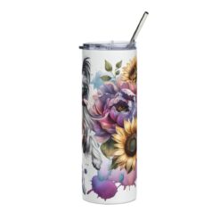 Chinese Crested in Flowers 20oz Tumbler - Right