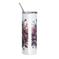 Chocolate Chihuahua in Flowers 20oz Tumbler - Back