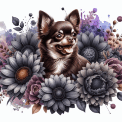 Chocolate Chihuahua in Flowers 20oz Tumbler - Render