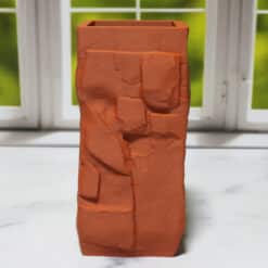 Clay Textured Vase - Back