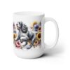 Clumber Spaniel in Flowers 15oz Mug - Right