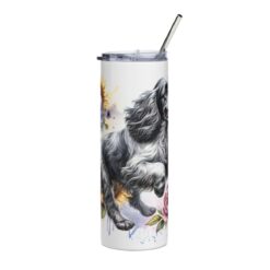 Clumber Spaniel in Flowers 20oz Tumbler - Front