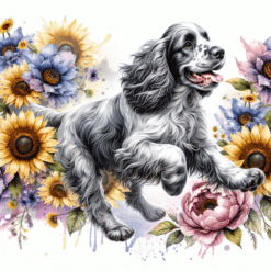 Clumber Spaniel in Flowers 20oz Tumbler - Render