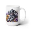 Cocker Spaniel in Flowers 15oz Mug - Right
