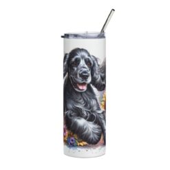 Cocker Spaniel in Flowers 20oz Tumbler - Front