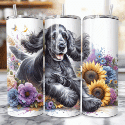 Cocker Spaniel in Flowers 20oz Tumbler - Lifestyle