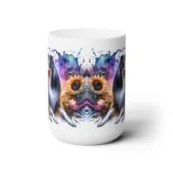 Collie in Flowers 15oz Mug - Front