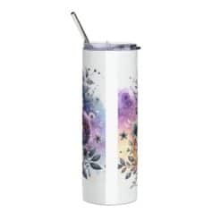 Corgi in Flowers 20oz Tumbler - Back