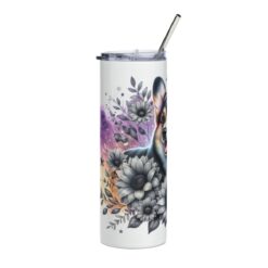 Corgi in Flowers 20oz Tumbler - Left