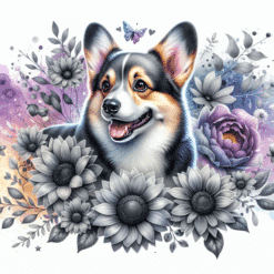 Corgi in Flowers 20oz Tumbler - Render