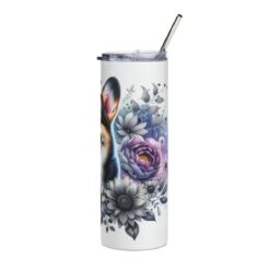 Corgi in Flowers 20oz Tumbler - Right