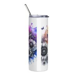 Curly-Coated Retriever in Flowers 20oz Tumbler - Back
