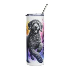 Curly-Coated Retriever in Flowers 20oz Tumbler - Front