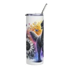 Curly-Coated Retriever in Flowers 20oz Tumbler - Left