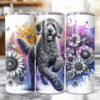 Curly-Coated Retriever in Flowers 20oz Tumbler - Lifestyle