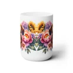 Dachshund in Flowers 15oz Mug - Front