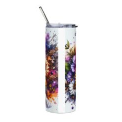 Dalmatian in Flowers 20oz Tumbler - Back