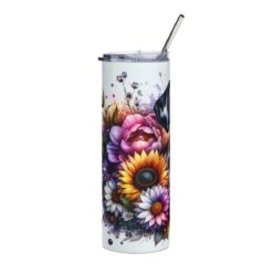 Dalmatian in Flowers 20oz Tumbler - Left