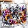 Dalmatian in Flowers 20oz Tumbler - Lifestyle