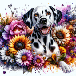Dalmatian in Flowers 20oz Tumbler - Render