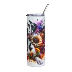 Dalmatian in Flowers 20oz Tumbler - Right