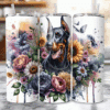 Doberman Pinscher in Flowers 20oz Tumbler - Lifestyle