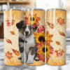 Dog in Fall with Leaves 20oz Tumbler - Lifestyle