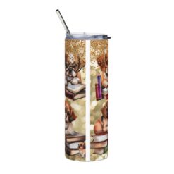 Dogs with Books 20oz Tumbler - Back