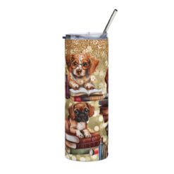 Dogs with Books 20oz Tumbler - Left