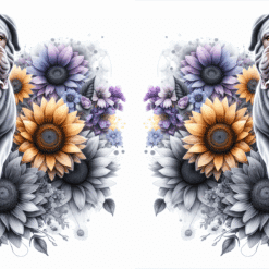 Dogue de Bordeaux in Flowers 15oz Mug - Render