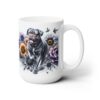 Dogue de Bordeaux in Flowers 15oz Mug - Right