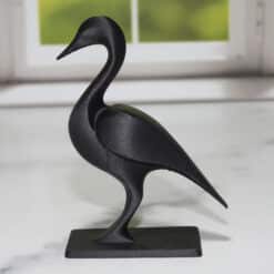 Elegant Minimalist Crane Sculpture - Left