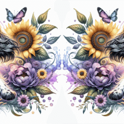 English Springer Spaniel in Flowers 15oz Mug - Render