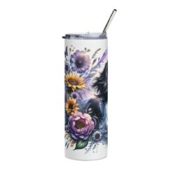 English Springer Spaniel in Flowers 20oz Tumbler - Left