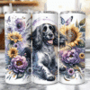 English Springer Spaniel in Flowers 20oz Tumbler - Lifestyle