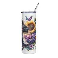 English Springer Spaniel in Flowers 20oz Tumbler - Right