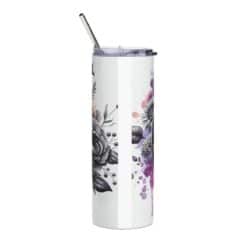 Entlebucher Mountain Dog in Flowers 20oz Tumbler - Back