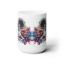 Finnish Spitz in Flowers 15oz Mug - Front