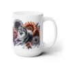 Finnish Spitz in Flowers 15oz Mug - Right