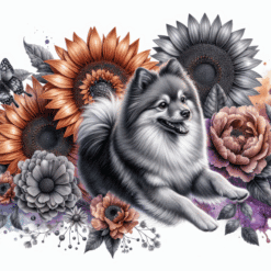 Finnish Spitz in Flowers 20oz Tumbler - Render