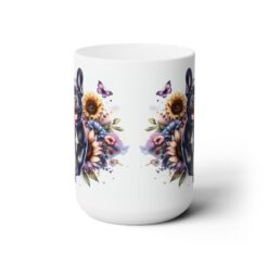 French Bulldog in Flowers 15oz Mug - Front