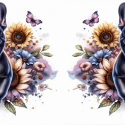 French Bulldog in Flowers 15oz Mug - Render