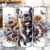 French Bulldog in Flowers 20oz Tumbler - Lifestyle