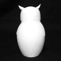 Geometric Guardian - A Bold Owl Sculpture - Back