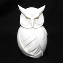 Geometric Guardian - A Bold Owl Sculpture - Front