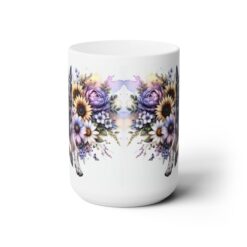 German Shepherd in Flowers 15oz Mug - Front