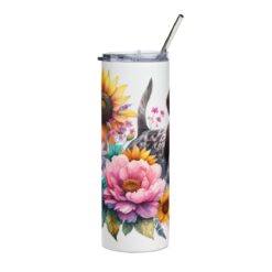German Shorthaired Pointer in Flowers 20oz Tumbler - Left