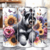 Giant Schnauzer in Flowers 20oz Tumbler - Lifestyle