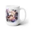 Golden Retriever in Flowers 15oz Mug - Right
